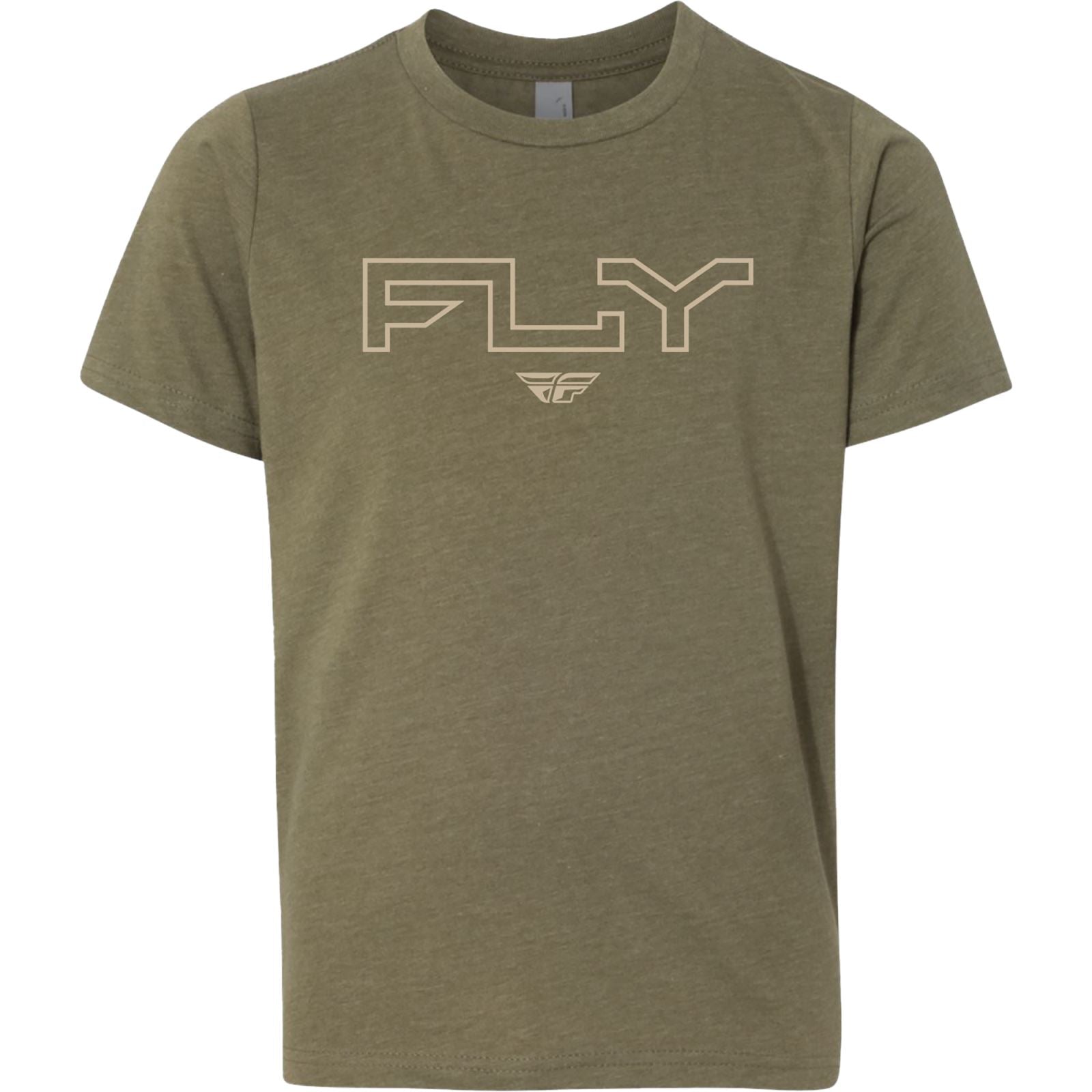 Fly Racing Youth Fly Edge Tee - Military Green - Large 354-0312YL_1308633