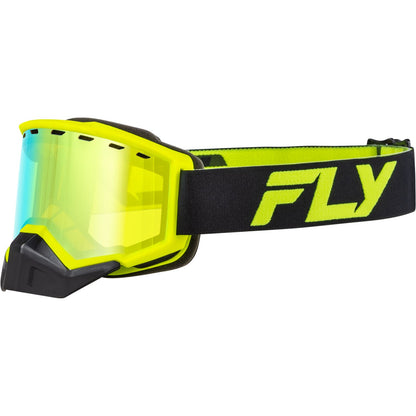 Fly Racing Focus Snow Goggles - Black/Hi-Vis with Gold Mirror/Yellow Lens FLB-24F8_1308857