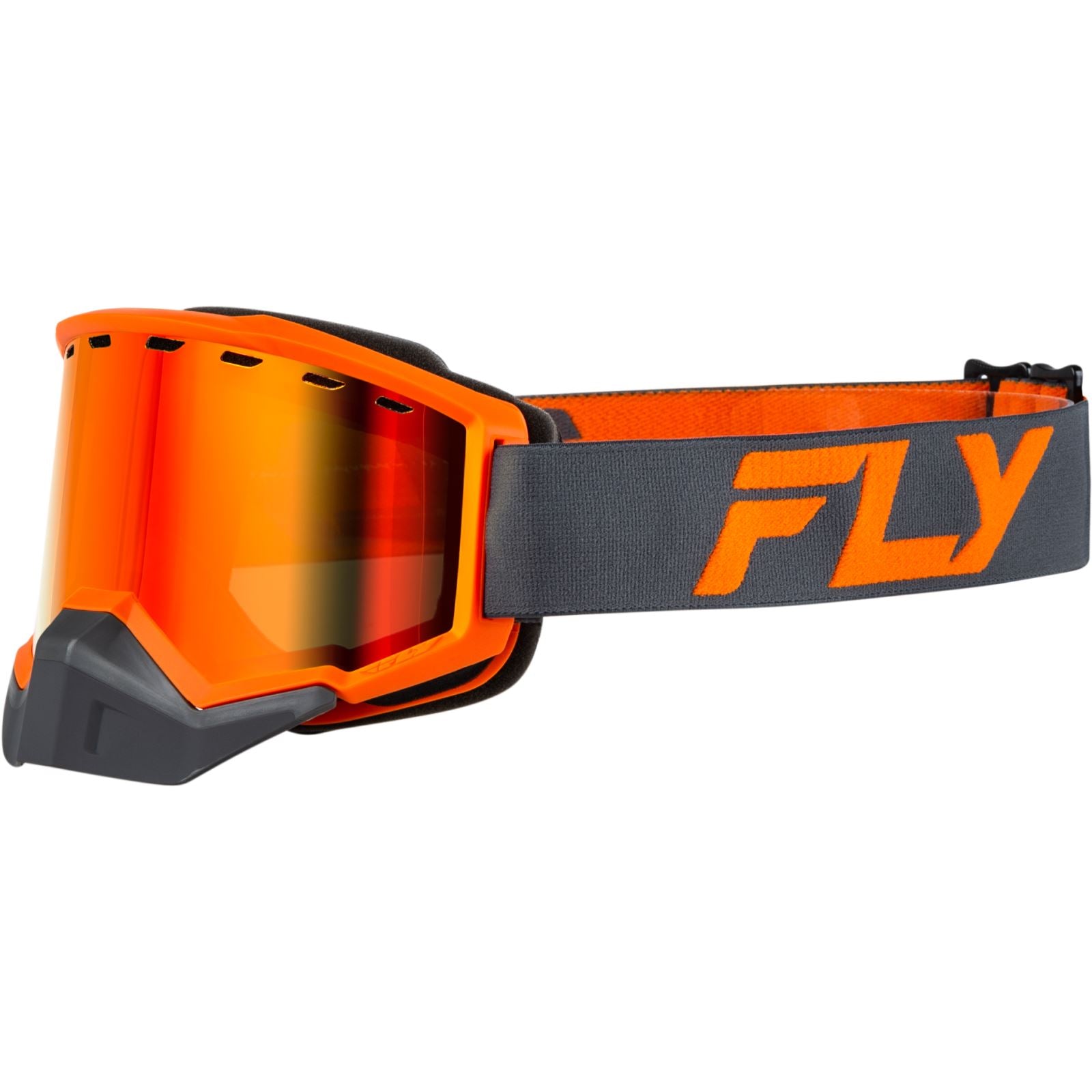 Fly Racing Youth Focus Snow Goggles - Char/Orange with Red Mirror/Amber Lens FLB-24FY3_1308861