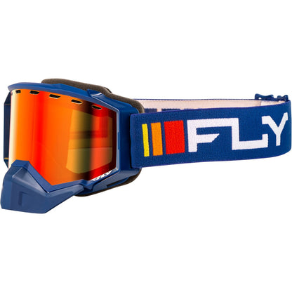 Fly Racing Zone Snow Goggles - Navy/White with Red Mirror/Amber Lens FLB-24Z3_1308841