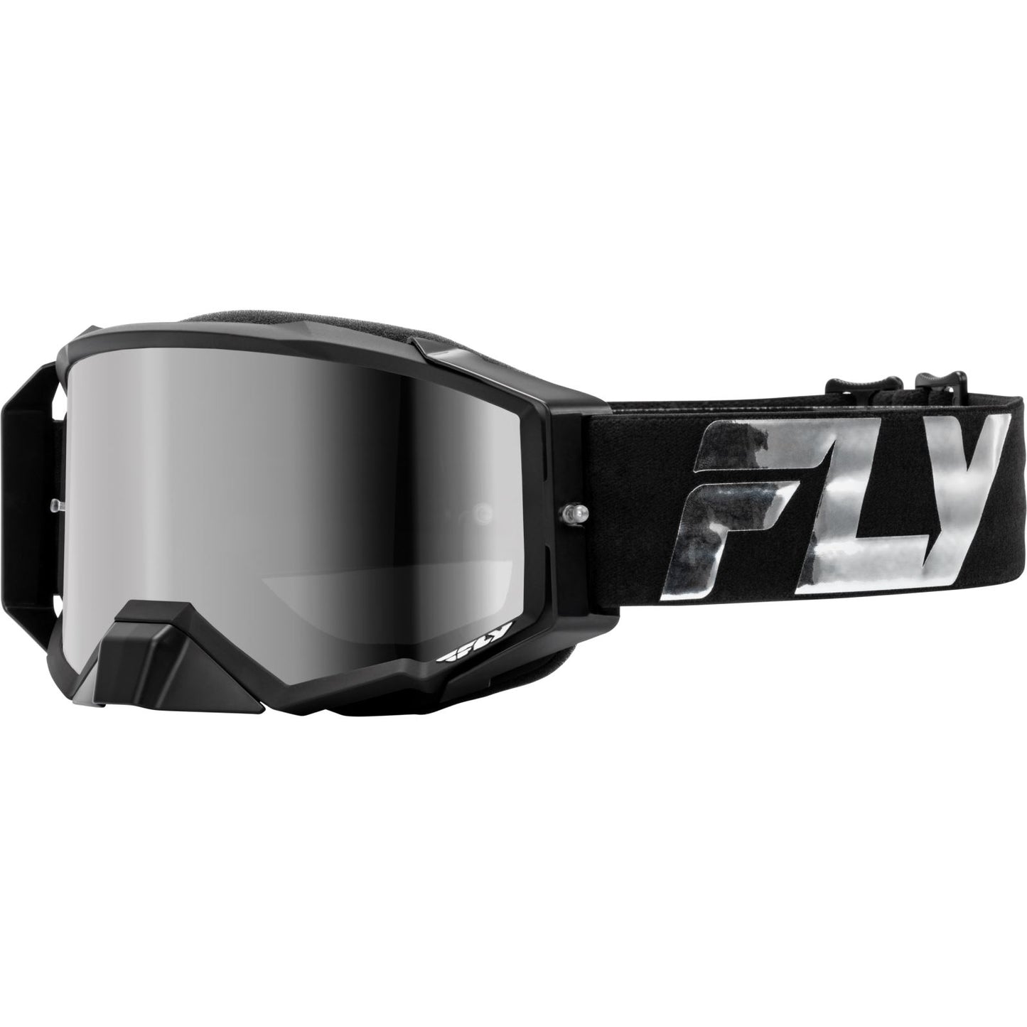 Fly Racing Zone Elite Goggles - Black/Silver with Silver Mirror/Smoke Lens 37-51905_1308818