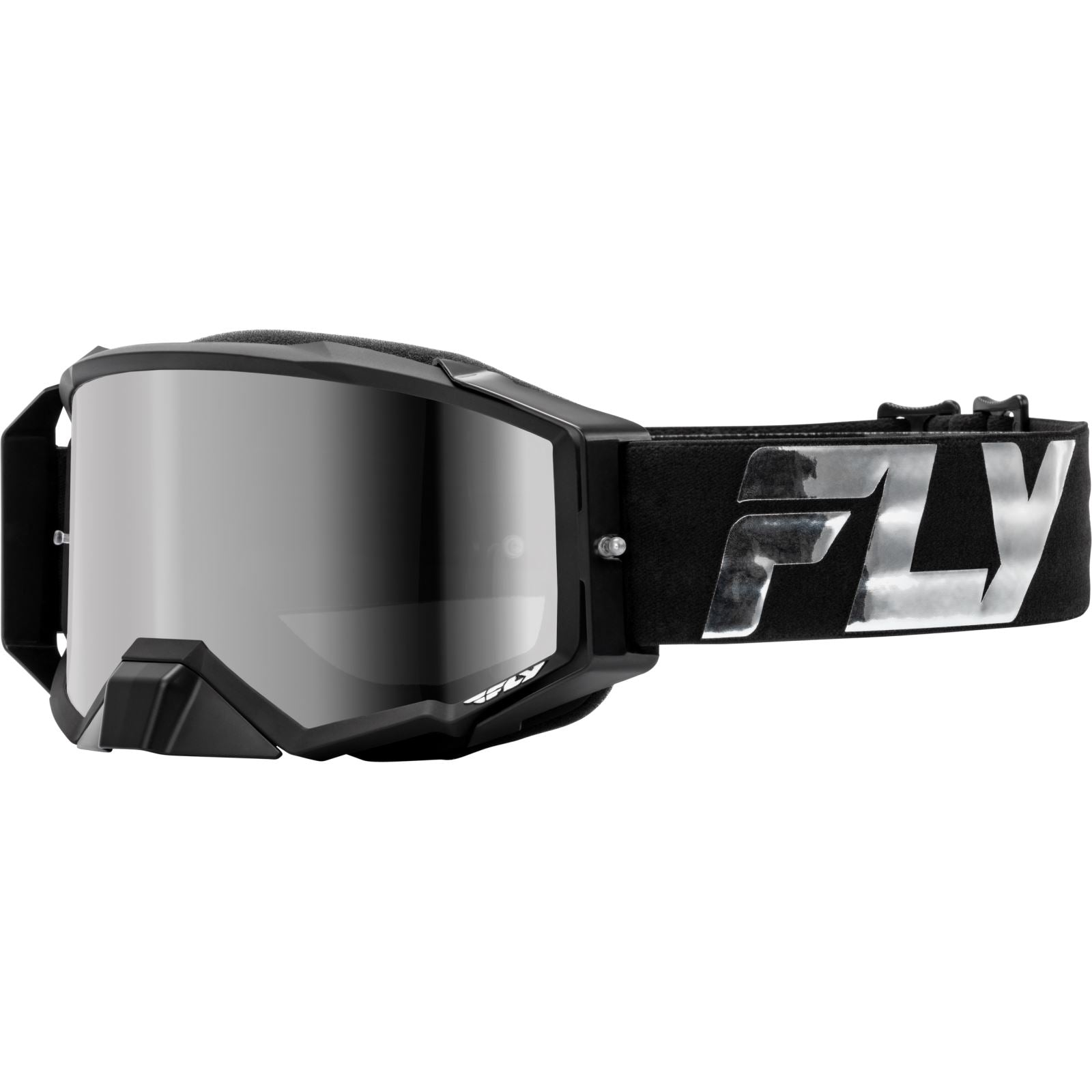 Fly Racing Zone Elite Goggles - Black/Silver with Silver Mirror/Smoke Lens 37-51905_1308818