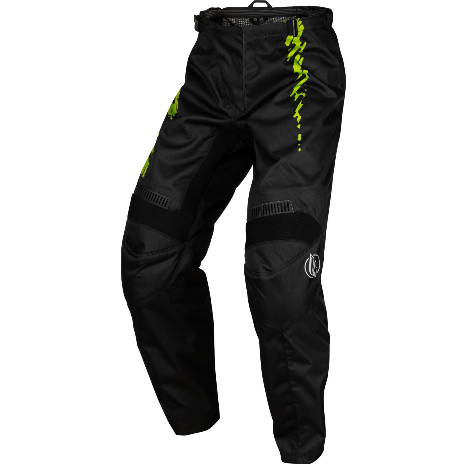 Fly Racing MX-24 Youth F-16 Pants - 2024 Collection - Black/Neon Green/Light Grey_1309374