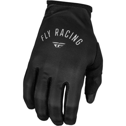 Fly Racing Girl's Lite Gloves - Black/Light Grey - Large 377-610YL_1309665