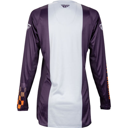 Fly Racing MX-24 Women's Lite Jersey - 2024 Collection - Deep Purple/White/Neon Coral - XL [MPN: 377-621X]_1309714