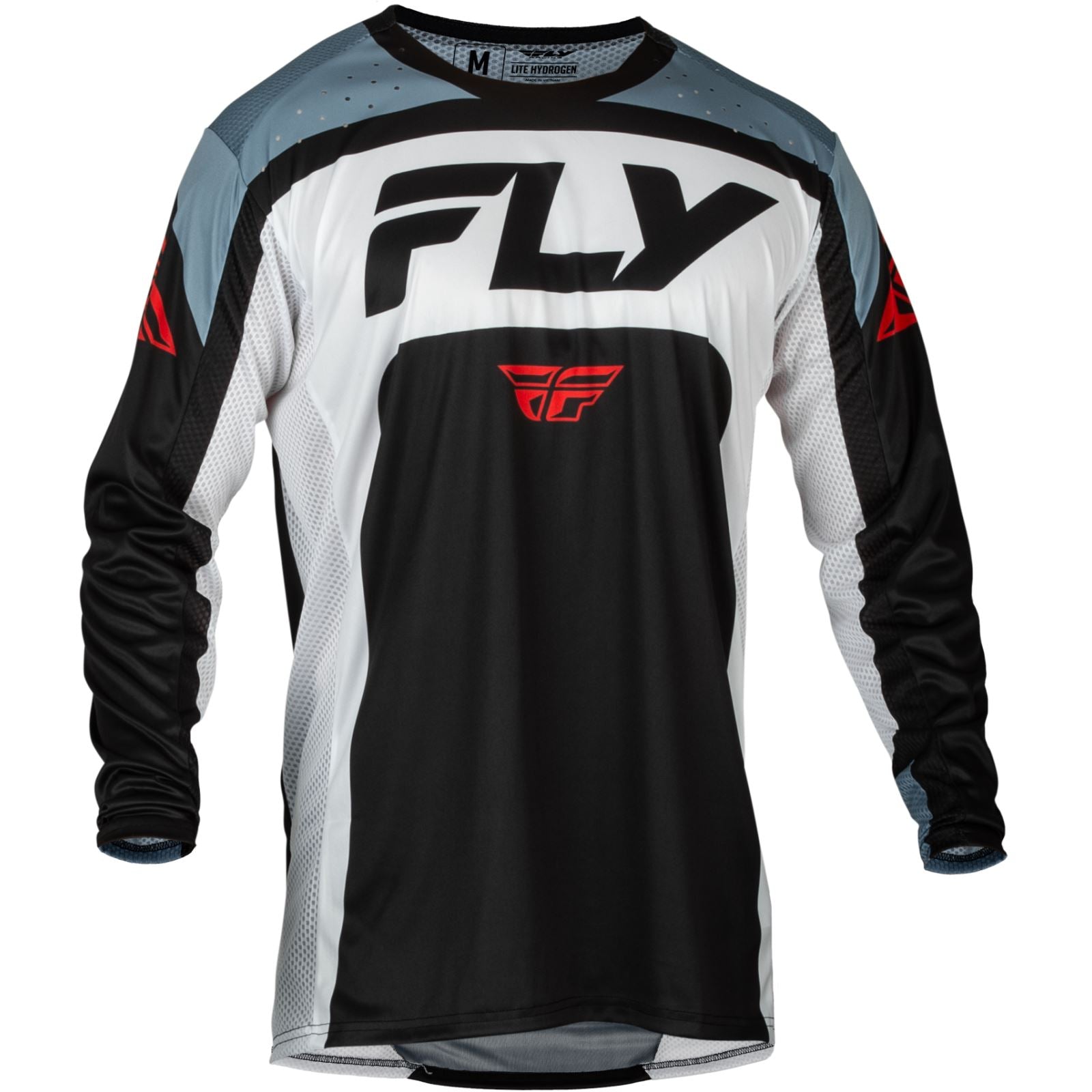 Fly Racing MX-24 Lite Jersey - 2024 Collection - Black/White/Denim Grey - Small [MPN: 377-720S]_1309903