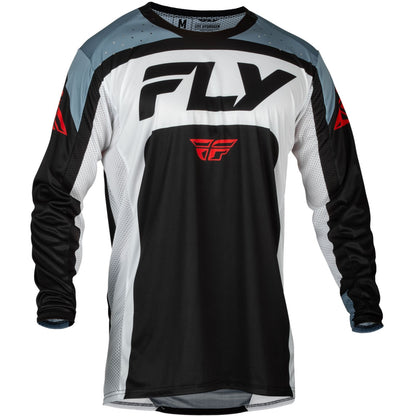 Fly Racing MX-24 Lite Jersey - 2024 Collection - Black/White/Denim Grey - Small [MPN: 377-720S]_1309903