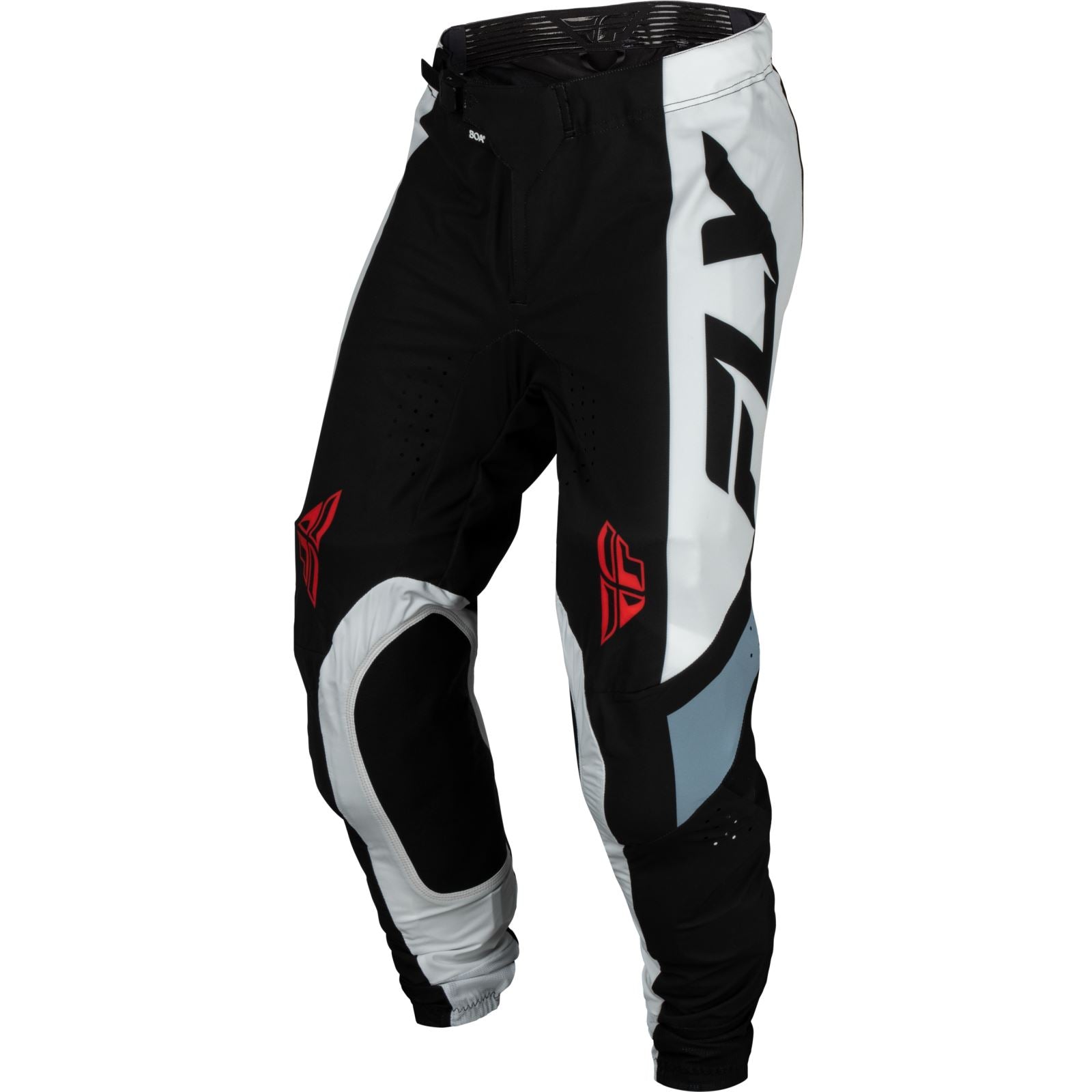 Fly Racing MX-24 Youth Lite Pants - 2024 Collection - Black/White/Denim Grey_1309962