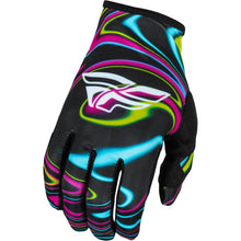 Fly Racing Youth MX-24 Lite Warped Gloves - 2024 Collection - Black/Pink/Electric Blue - Large [MPN: 377-743YL]_1310141