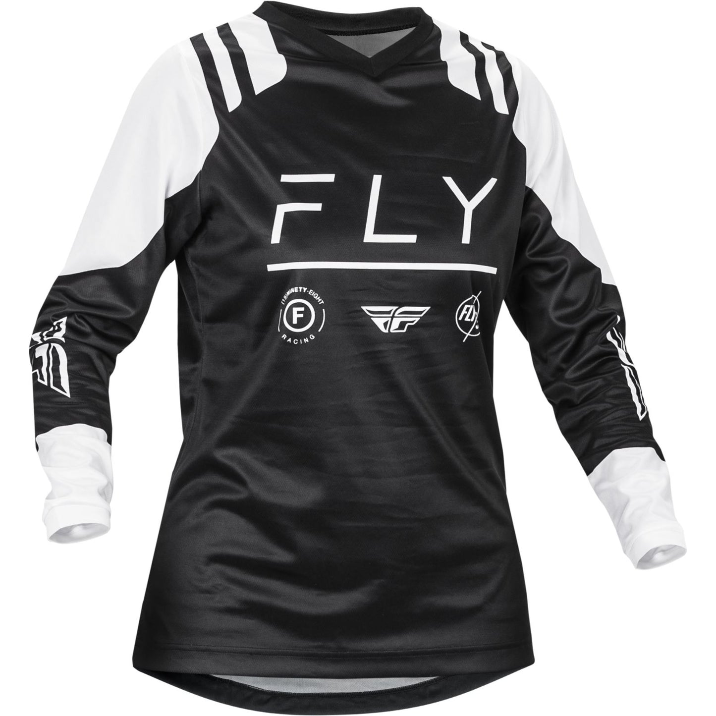 Fly Racing MX-24 Women's F-16 Jersey - 2024 Collection - Black/White - Large 377-822L_1310255