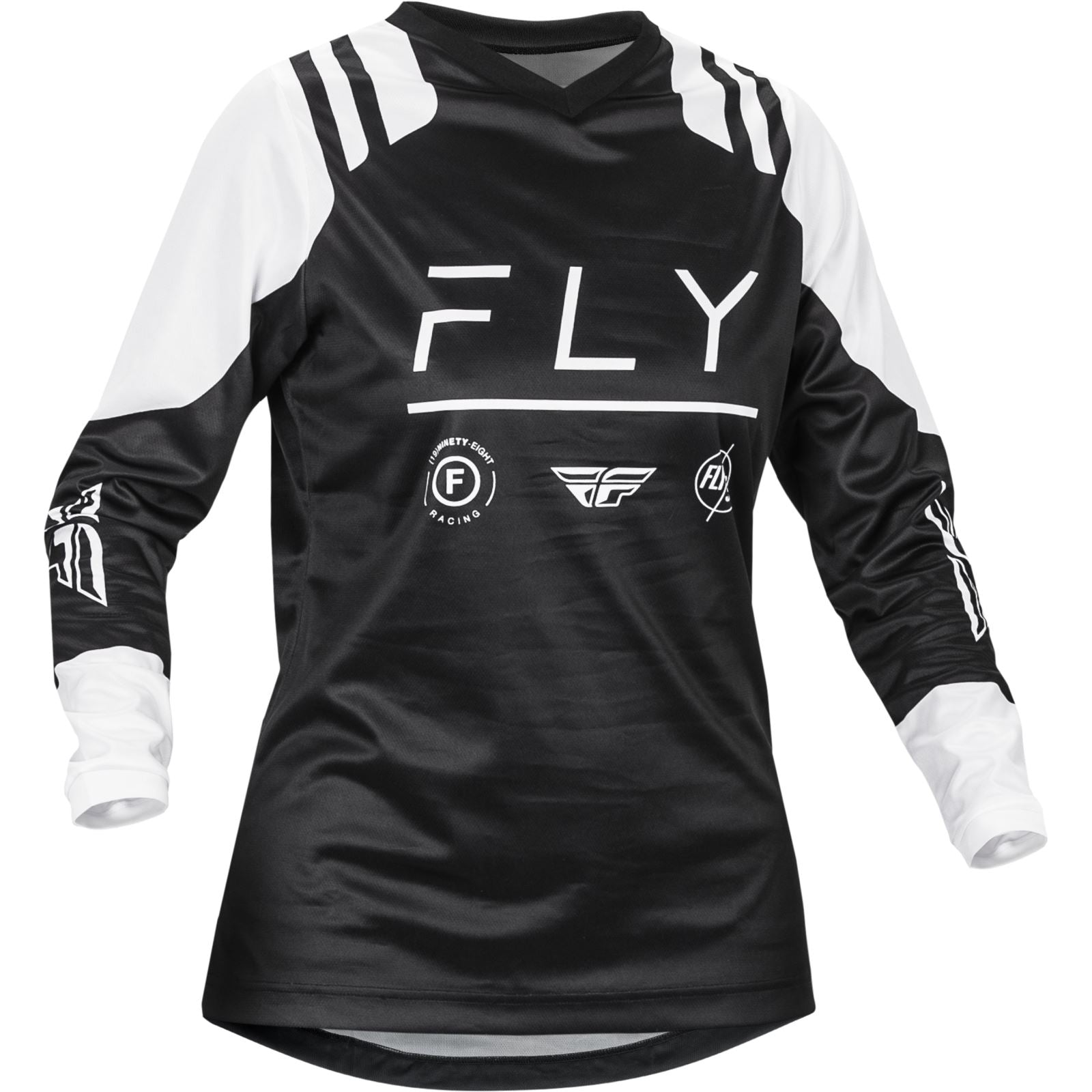 Fly Racing MX-24 Women's F-16 Jersey - 2024 Collection - Black/White - Large 377-822L_1310255