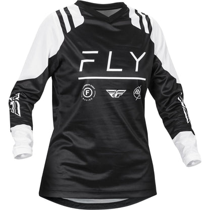 Fly Racing MX-24 Women's F-16 Jersey - 2024 Collection - Black/White - Large 377-822L_1310255