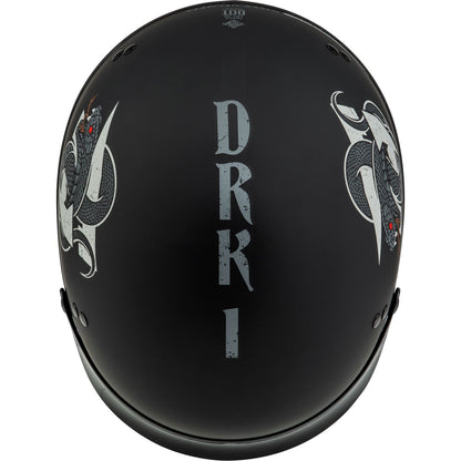 GMax HH-65 DRK1 Half Helmet with Peak_1313314