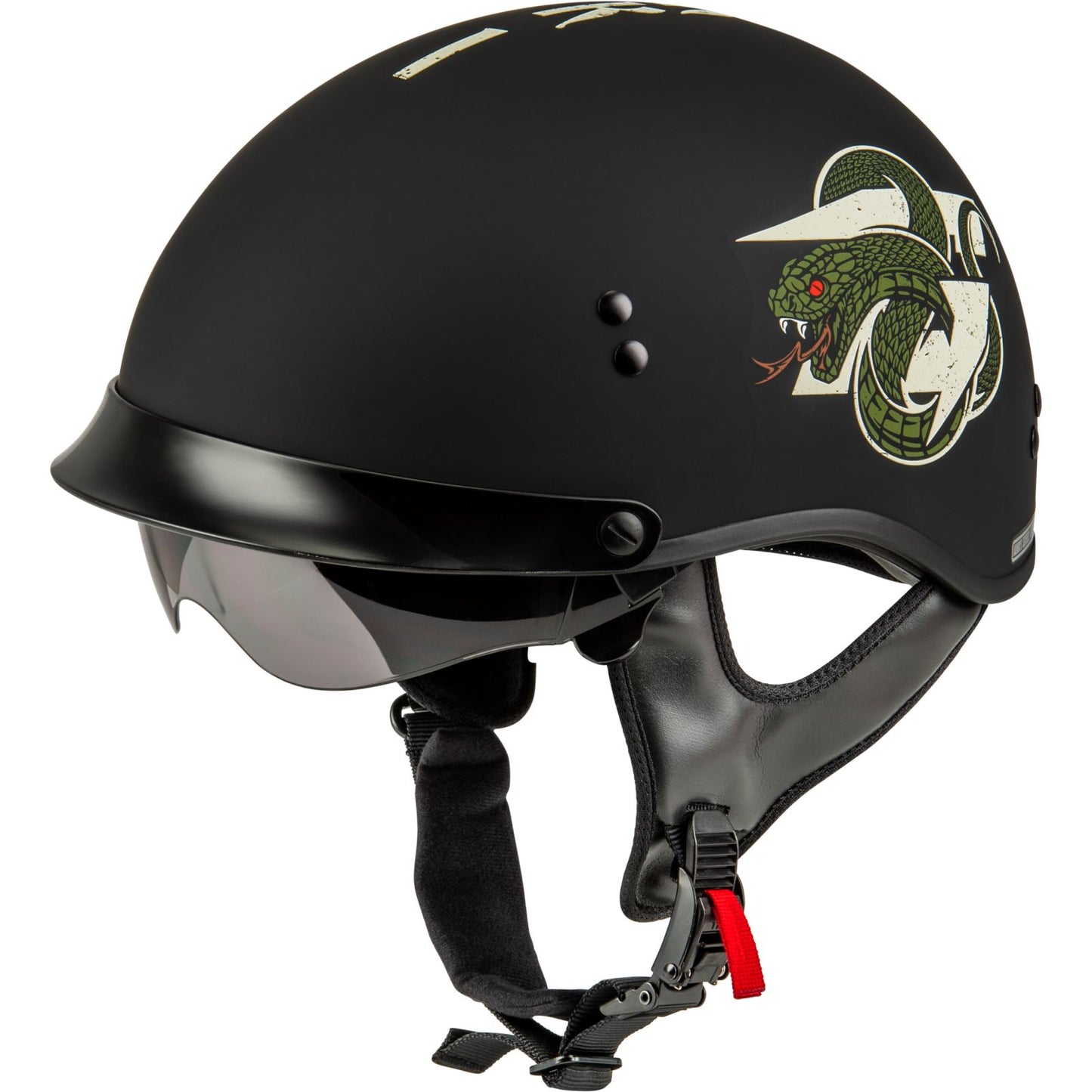 GMax HH-65 DRK1 Half Helmet with Peak_1313365