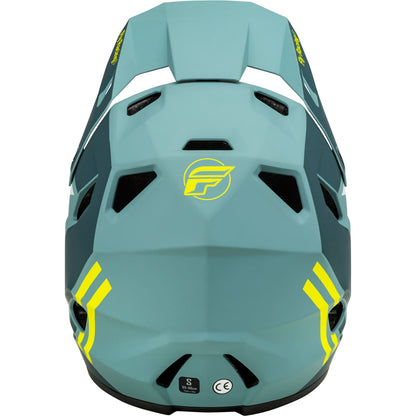 Fly Racing Youth MX-24 Rayce Helmet - 2024 Collection - Matte Blue Stone/Hi-Vis - Medium [MPN: 73-3610YM]_1310869