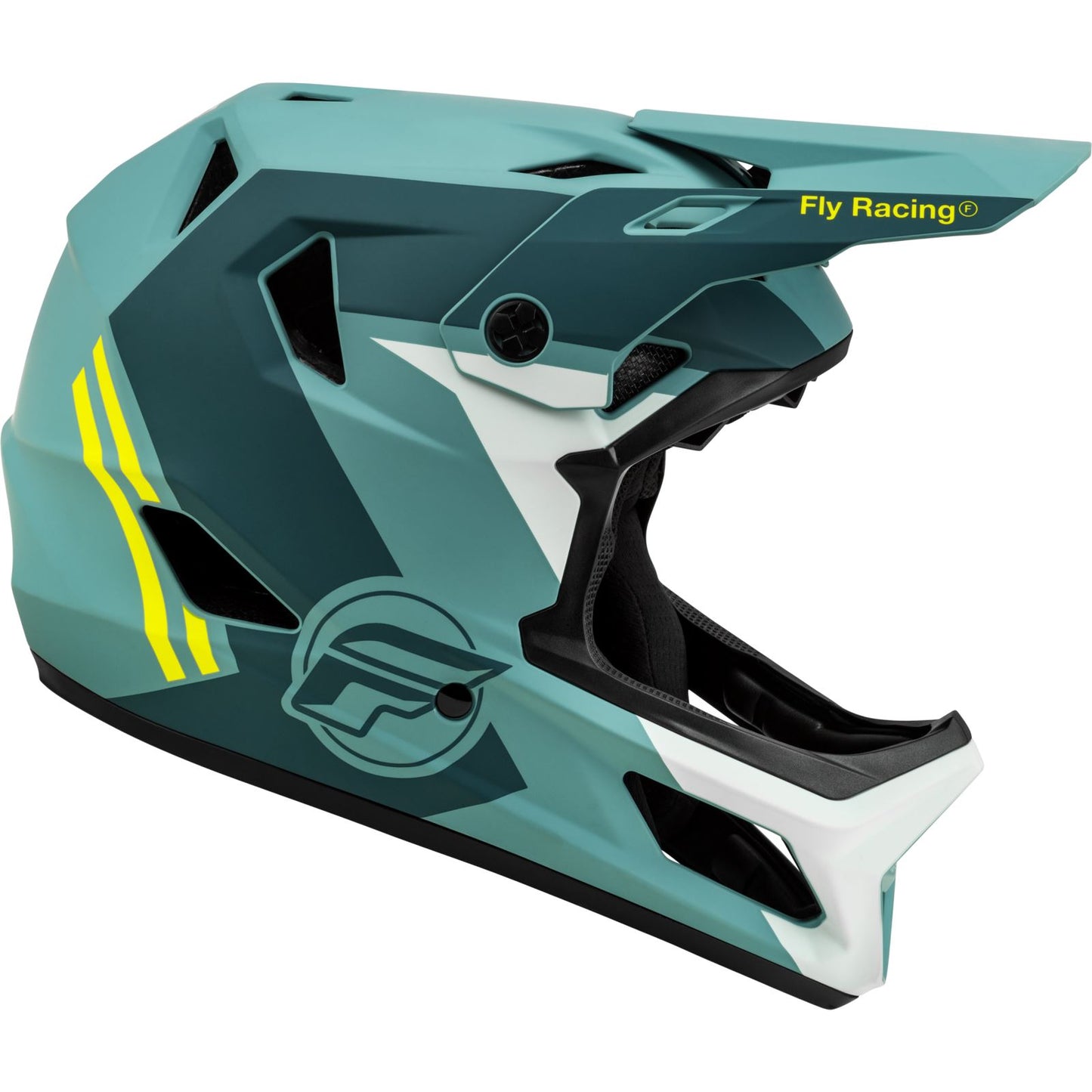 Fly Racing Youth MX-24 Rayce Helmet - 2024 Collection - Matte Blue Stone/Hi-Vis - Medium [MPN: 73-3610YM]_1310896