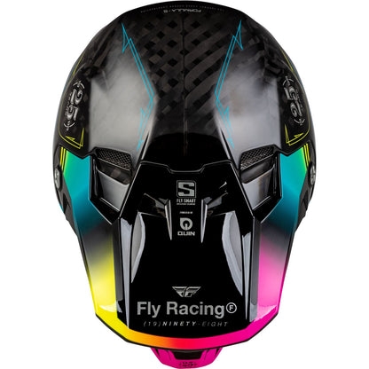 Fly Racing MX-24 Formula S Carbon Legacy Helmet - 2024 Collection - Black/Electric Blue/Fuschia _1311147