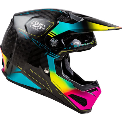 Fly Racing MX-24 Formula S Carbon Legacy Helmet - 2024 Collection - Black/Electric Blue/Fuschia _1311148