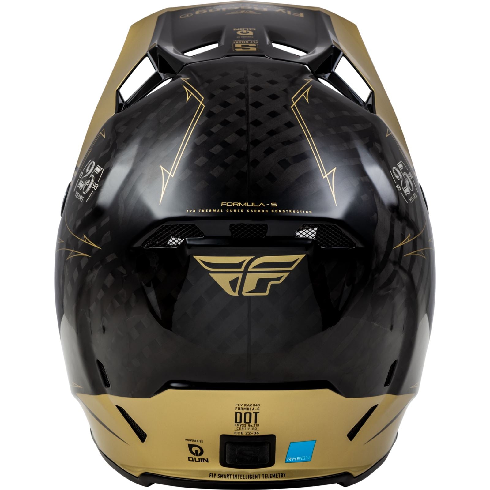 Fly Racing MX-24 Formula S Carbon Legacy Helmet - 2024 Collection - Black/Gold _1311169