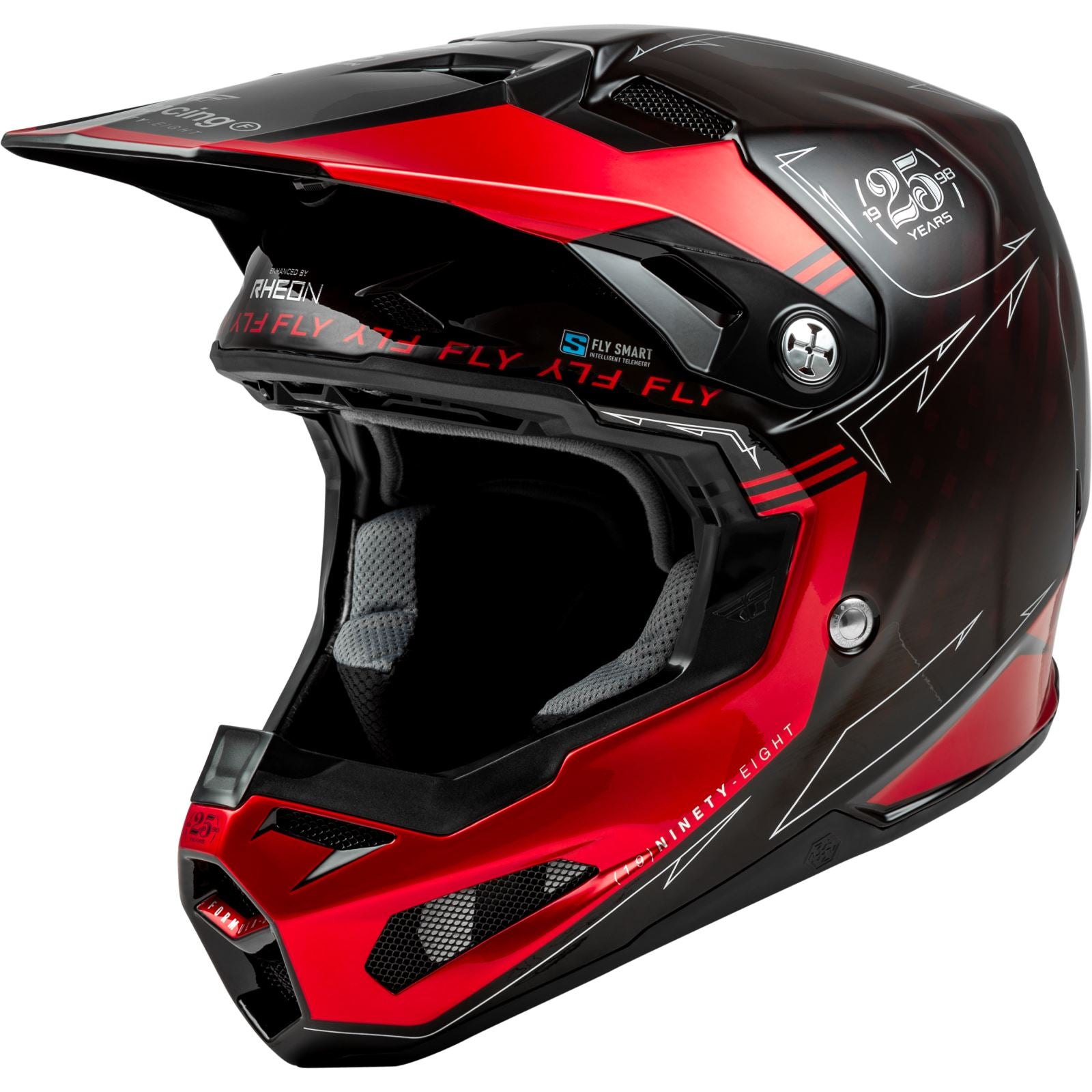 Fly Racing MX-24 Formula S Carbon Legacy Helmet - 2024 Collection - Red Carbon/Black_1311171