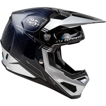 Fly Racing MX-24 Formula S Carbon Legacy Helmet - 2024 Collection - Blue Carbon/Silver _1311178
