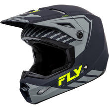 Fly Racing MX-24 Kinetic Menace Helmet - 2024 Collection - Matte Grey/Hi-Vis_1311449