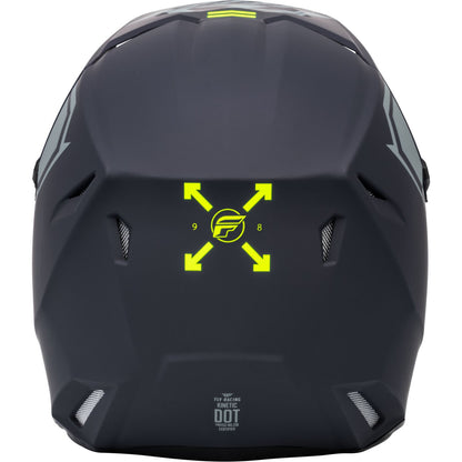 Fly Racing MX-24 Kinetic Menace Helmet - 2024 Collection - Matte Grey/Hi-Vis_1311450