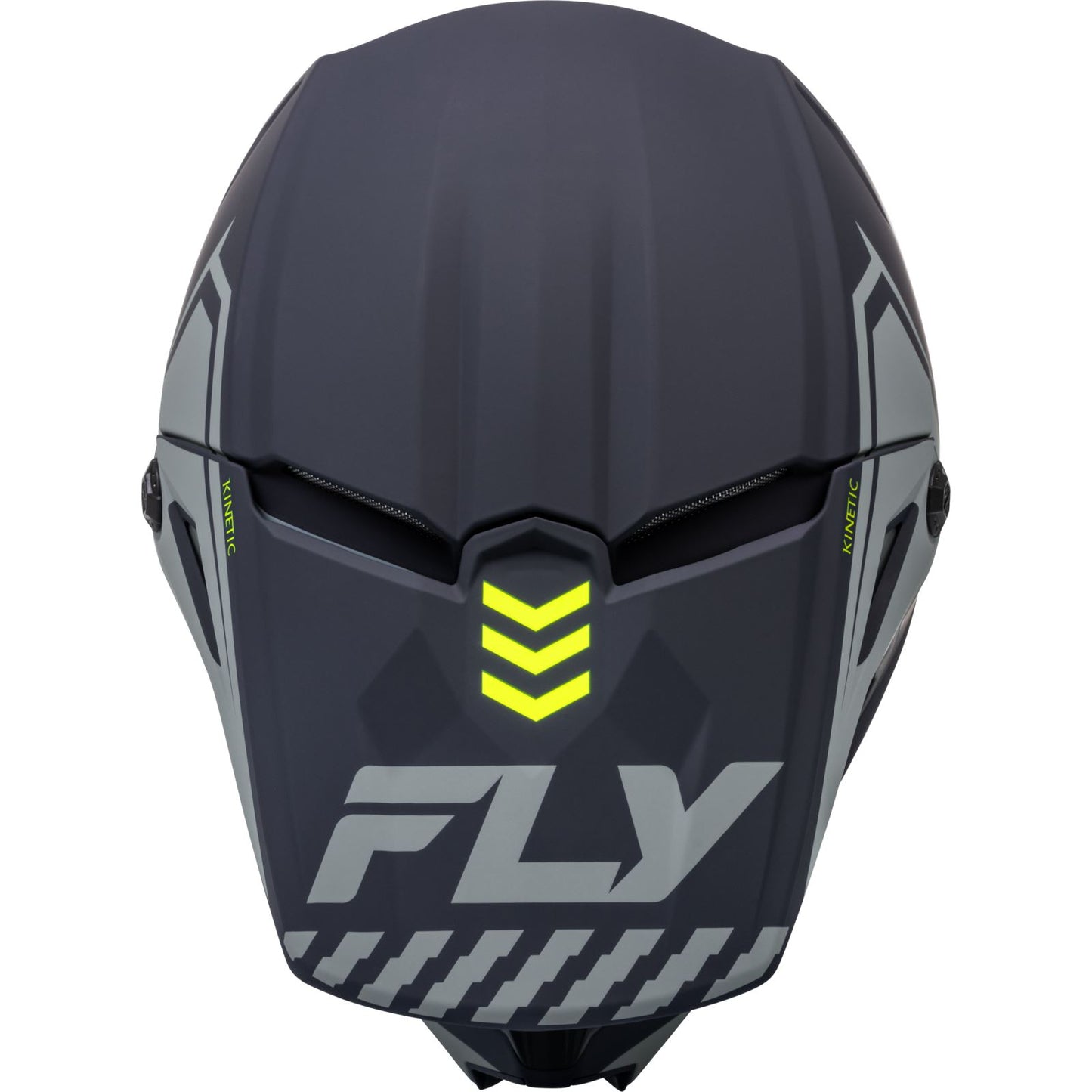 Fly Racing MX-24 Kinetic Menace Helmet - 2024 Collection - Matte Grey/Hi-Vis_1311451