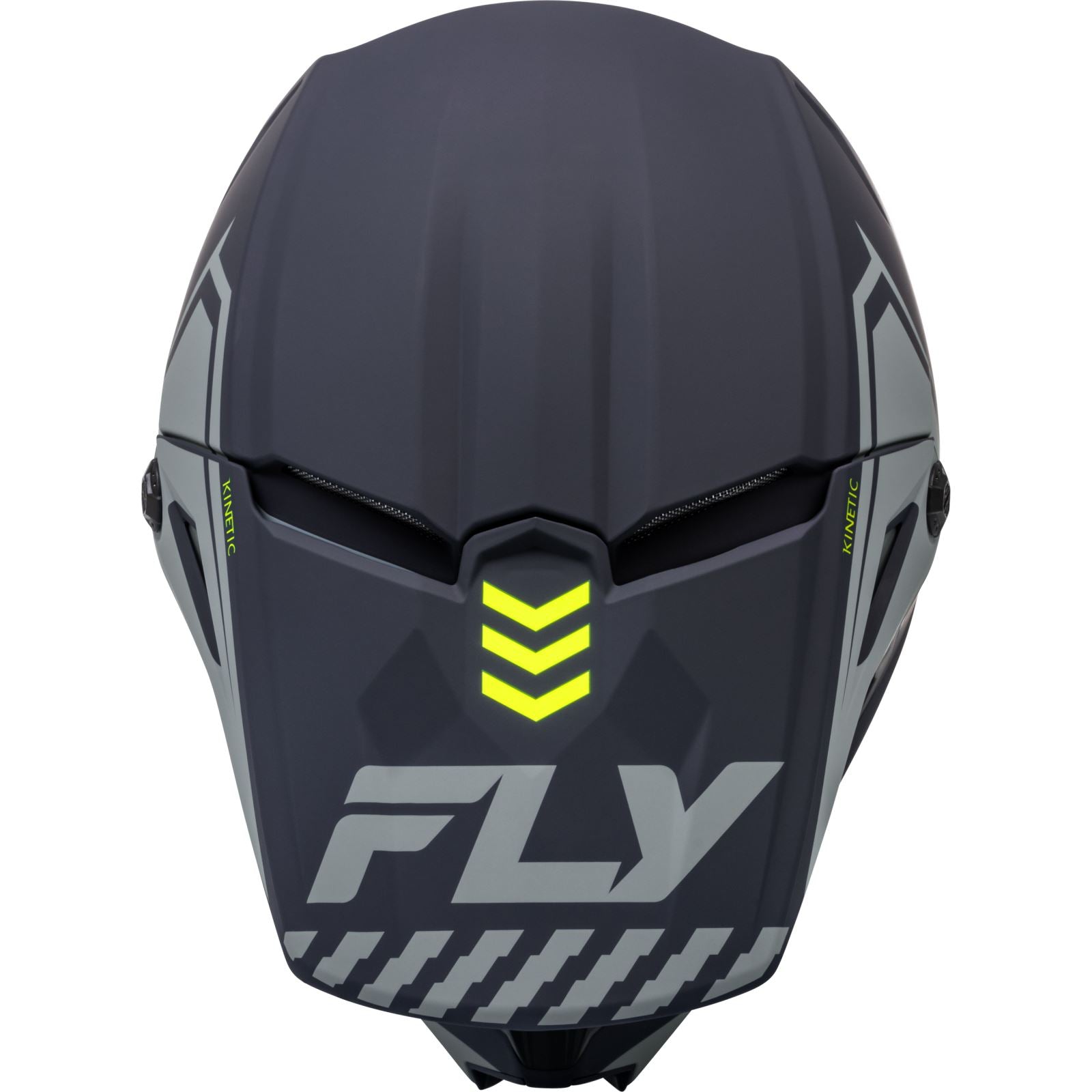 Fly Racing MX-24 Kinetic Menace Helmet - 2024 Collection - Matte Grey/Hi-Vis_1311451