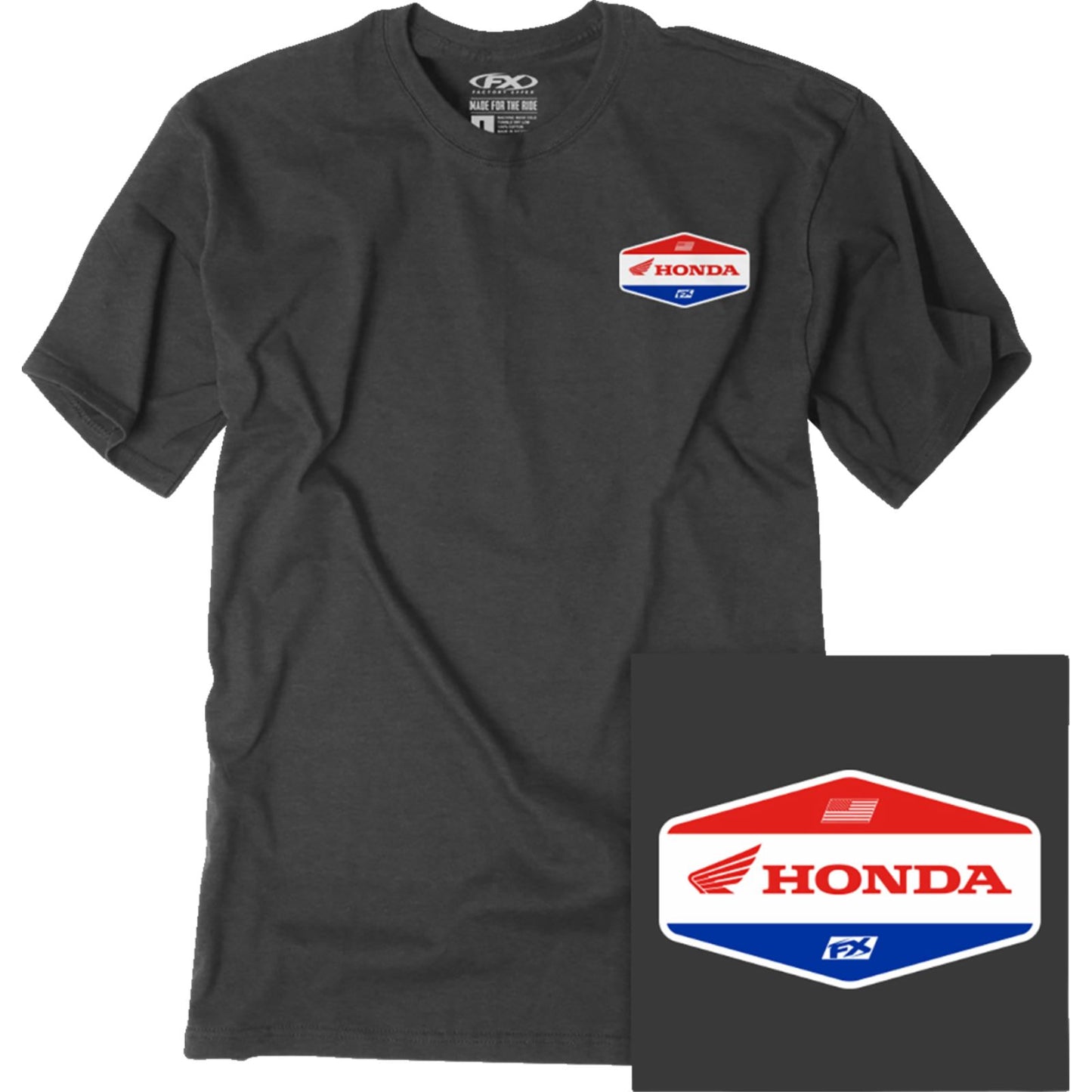 Factory Effex Honda Stadium T-Shirt - Heather Charcoal_1371588
