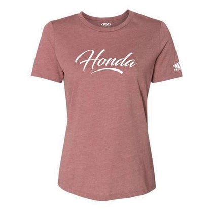 Factory Effex Women's Honda Script T-Shirt - Heather Mauve_1370615