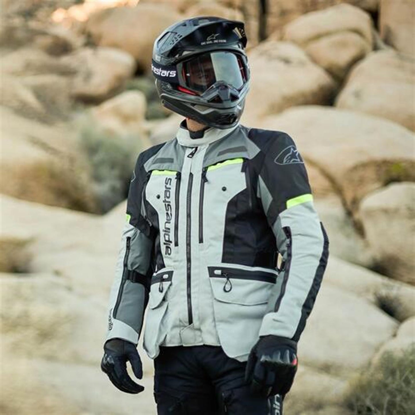 Alpinestars Bogota Pro Drystar Jacket - Gray/Yellow Fluo_1439724
