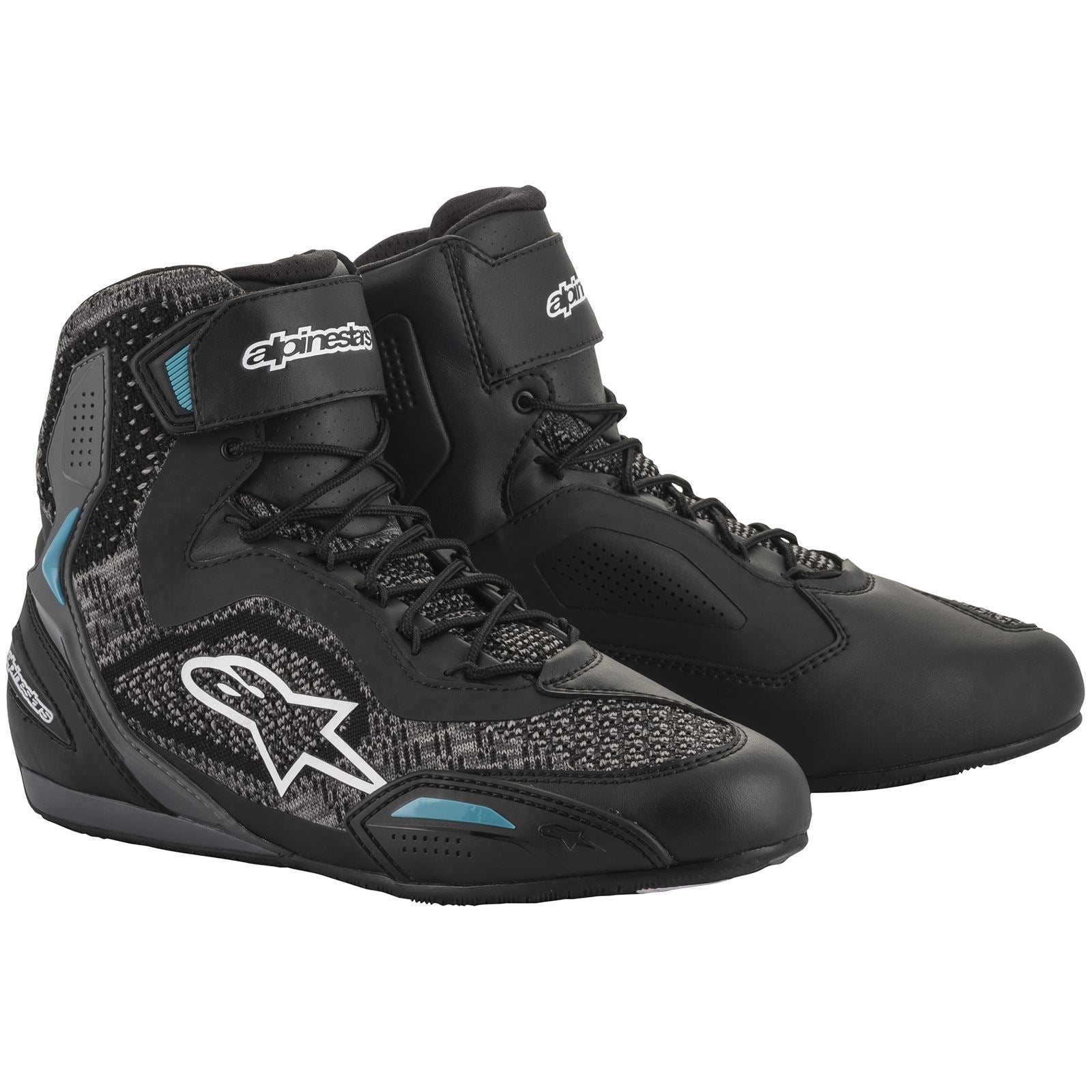 Alpinestars Stella Faster-3 Rideknit Riding Shoe - Black/Teal_1372191