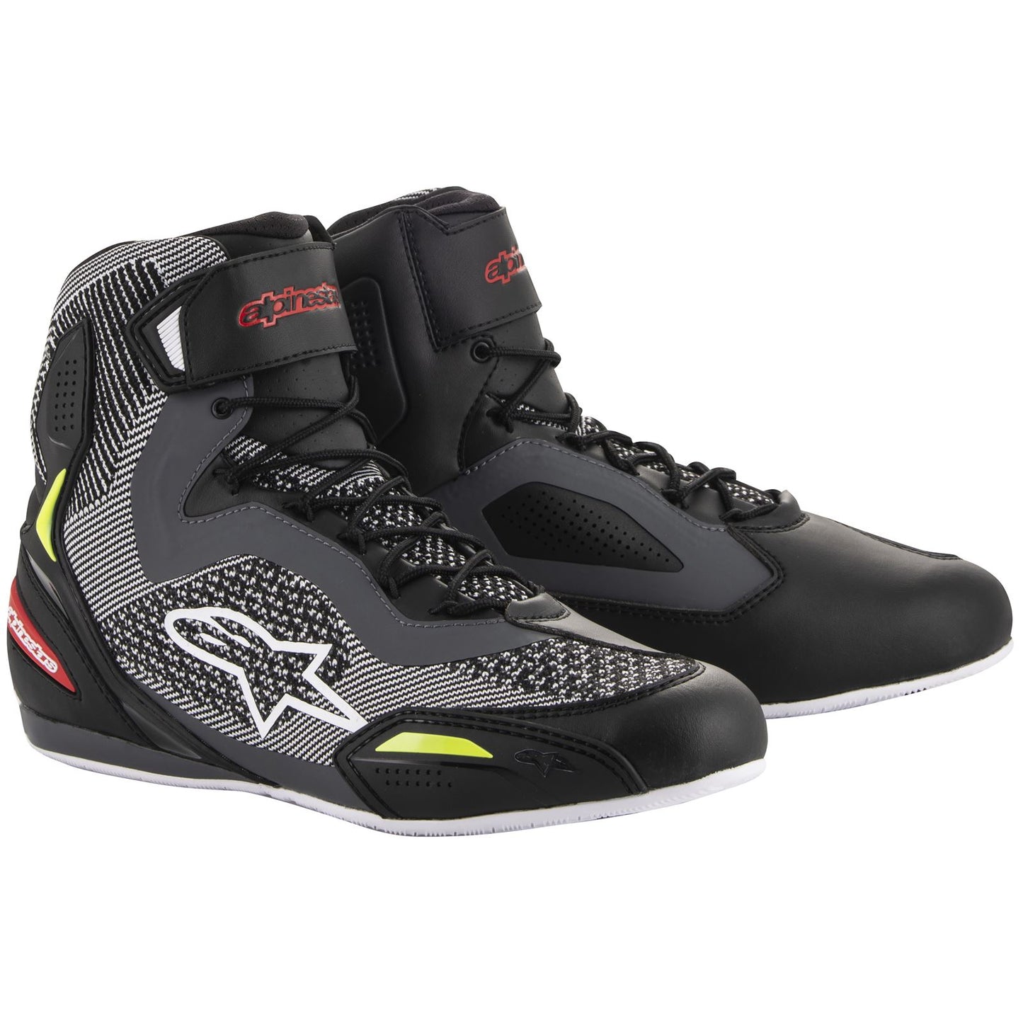 Alpinestars Faster-3 Rideknit Riding Shoe - Black/Gray/Yellow Fluorescent_1372135