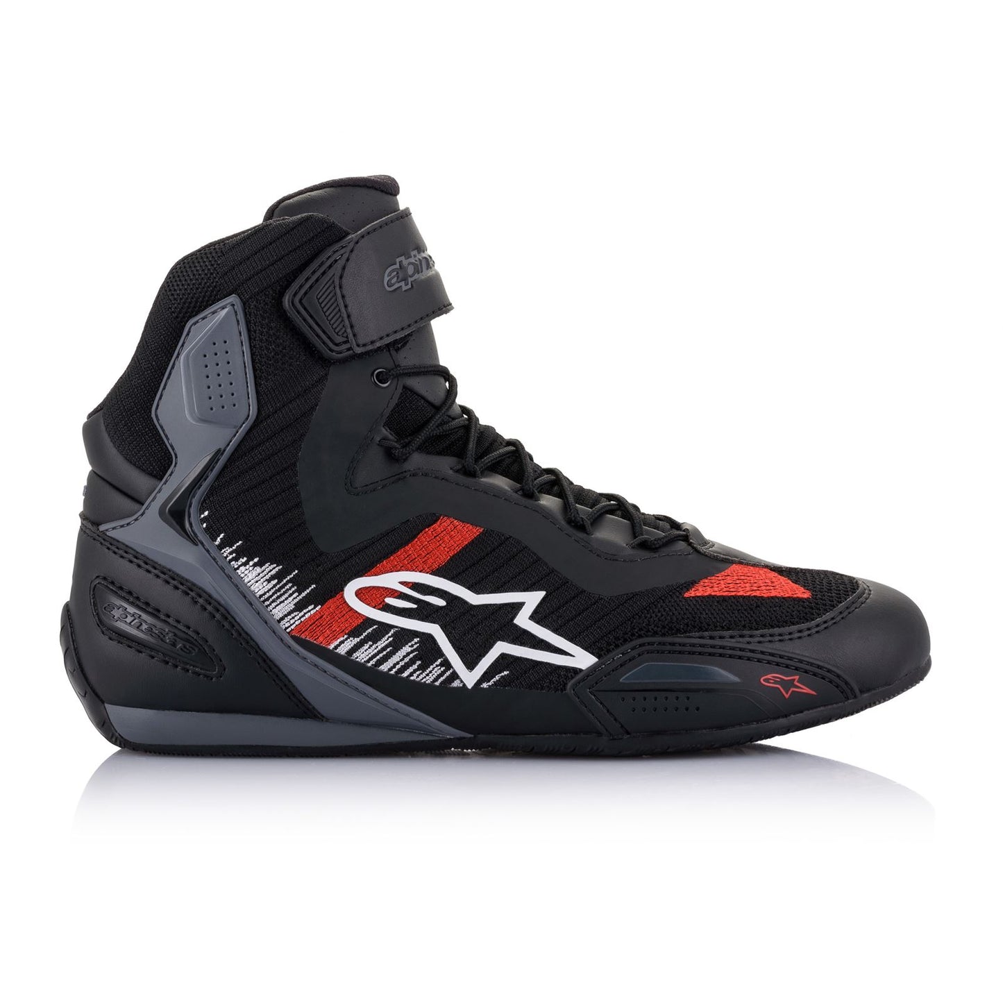 Alpinestars Faster-3 Rideknit Riding Shoe - Black/Gray/Bright Red_1372845