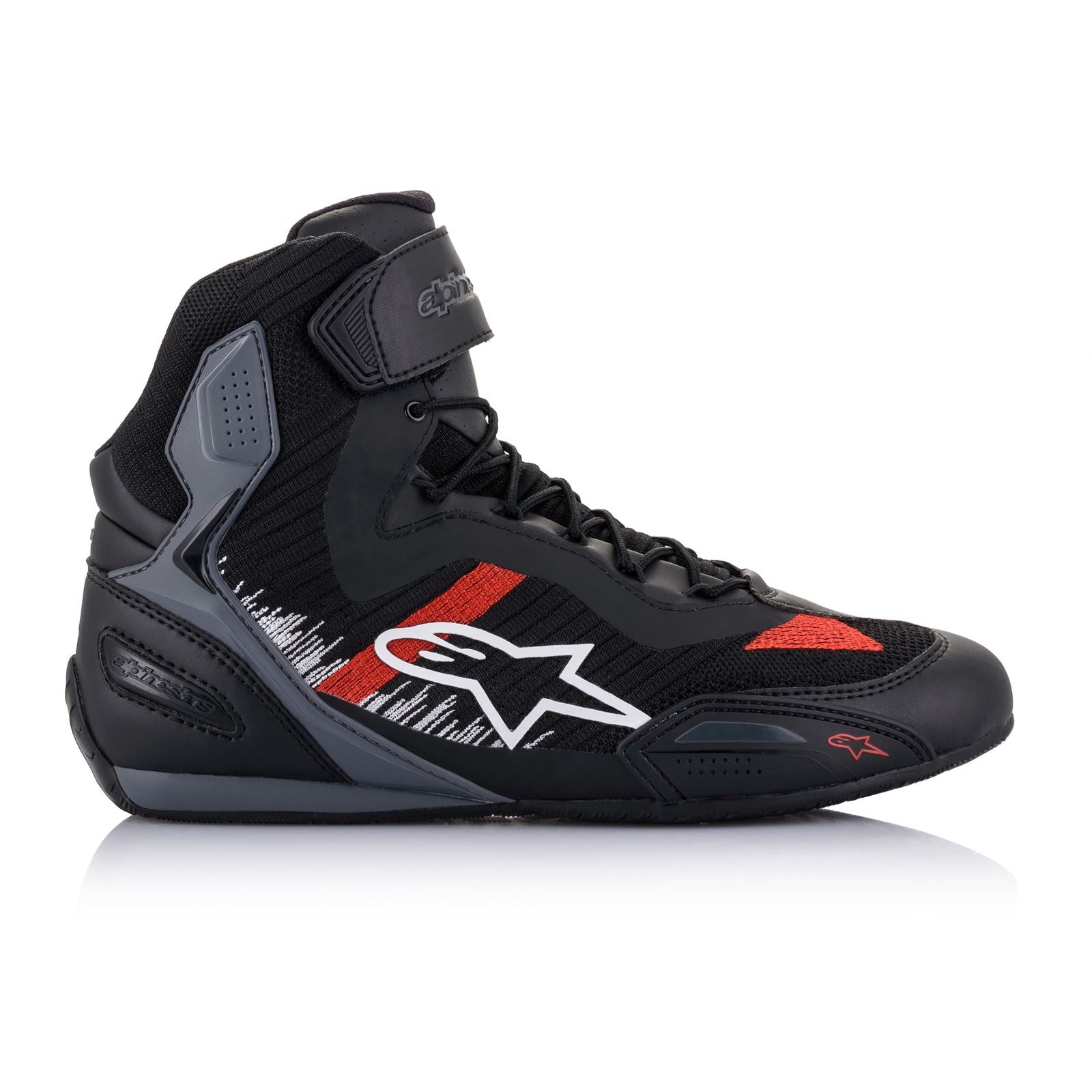 Alpinestars Faster-3 Rideknit Riding Shoe - Black/Gray/Bright Red_1372845