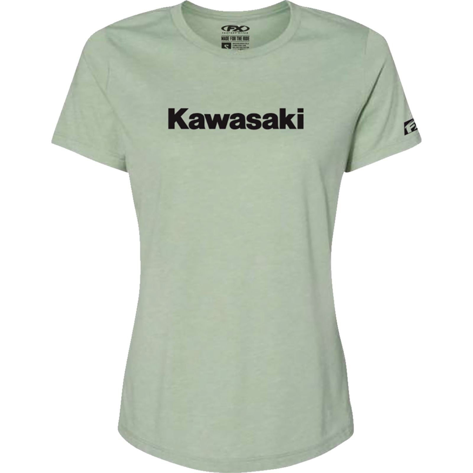 Factory Effex Women's Kawasaki T-Shirt - Light Heather Green_1371609