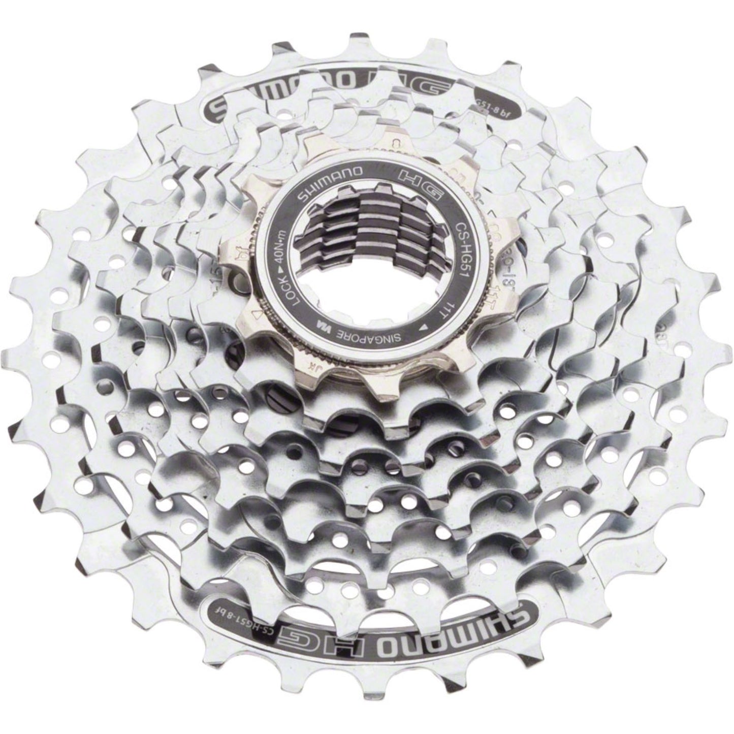 Shimano Cassette - 8 Speed - 11-28t - Silver - Alivio CS-HG51  [MPN: ECSHG518128]_1316900