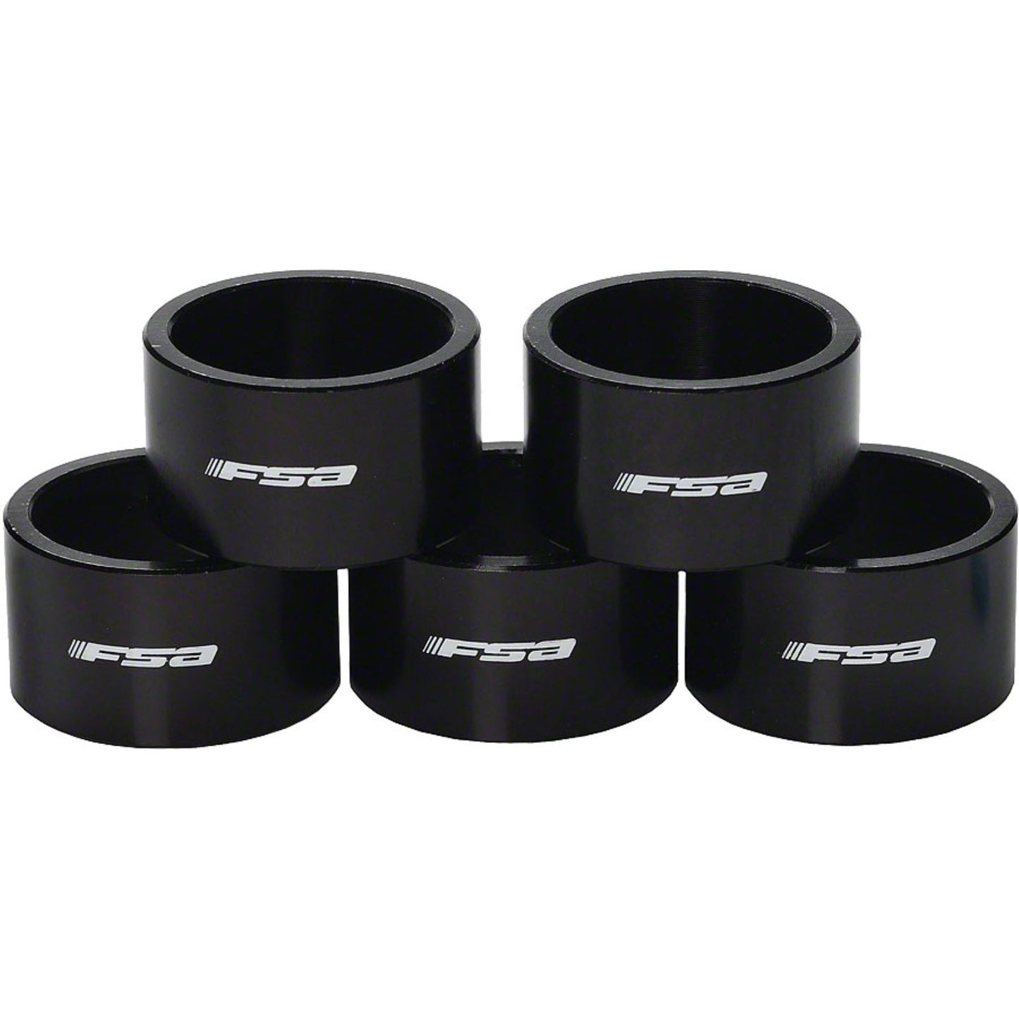 Full Speed Ahead 1-1/8"x20mm Headset Spacers Black Alloy With Logo - Bag of 5 [MPN: 160-4166]_1319885
