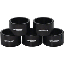 Full Speed Ahead 1-1/8"x20mm Headset Spacers Black Alloy With Logo - Bag of 5 [MPN: 160-4166]_1319885