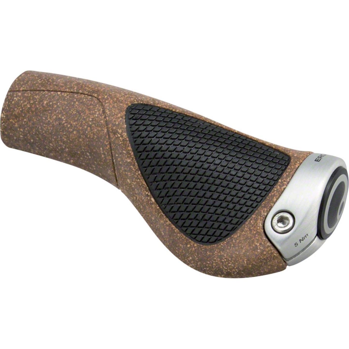 Ergon GP1 BioKork Grips - Black/Tan, Lock-On, Large [MPN: 42410006]_1321555