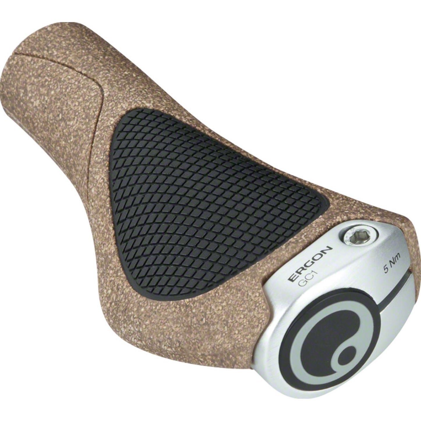 Ergon GC1 BioKork Grips - Black/Tan, Lock-On [MPN: 42410011]_1321587