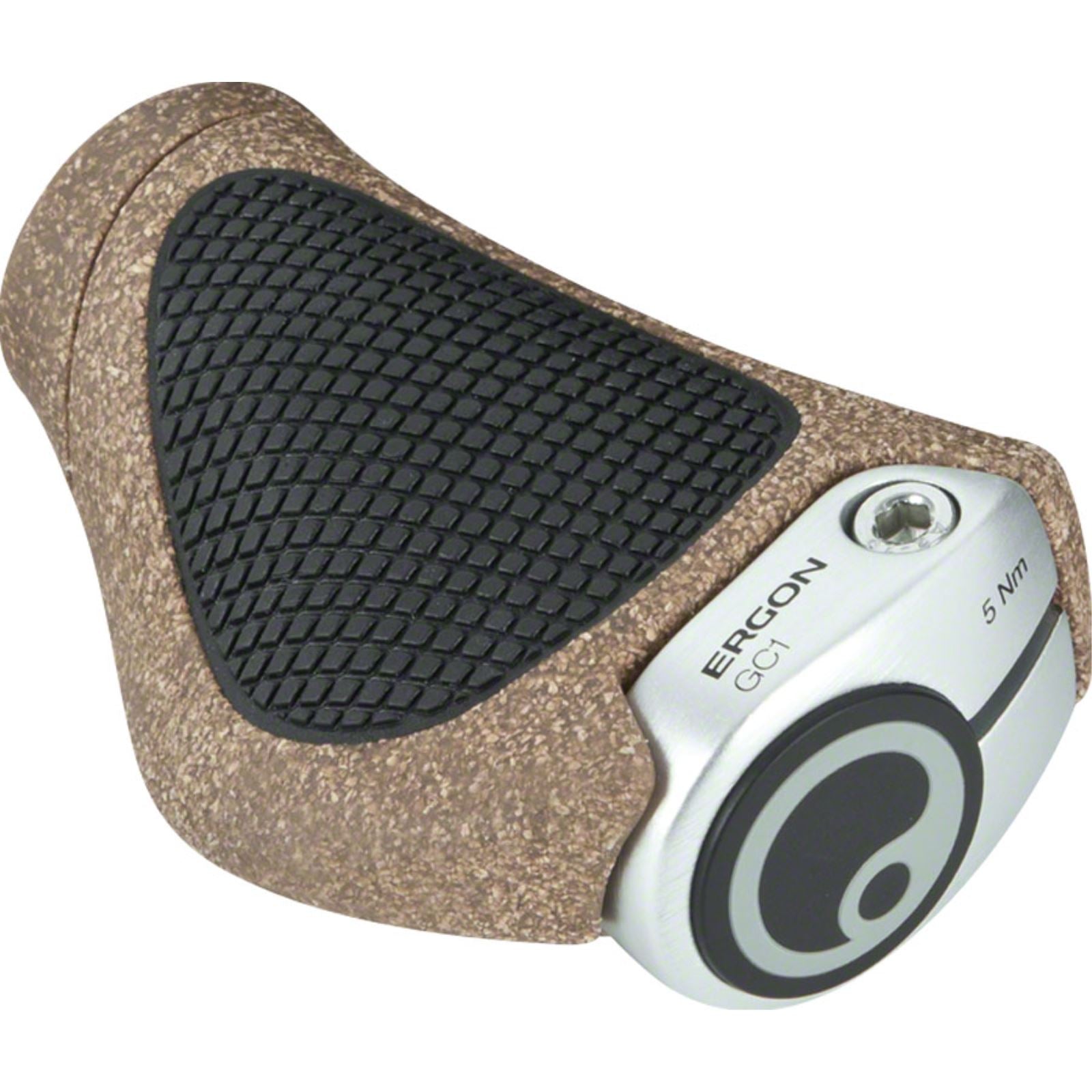 Ergon GC1 BioKork Grips - Black/Tan, Lock-On, Rohloff/Nexus [MPN: 42410211]_1321588
