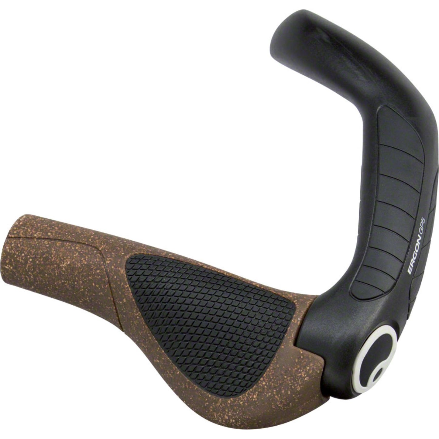 Ergon GP5 BioKork Grips - Black/Tan, Lock-On, Small [MPN: 42410071]_1321592