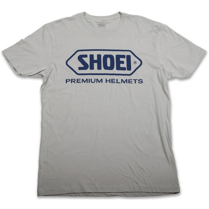Shoei Corporate Logo Tee - Grey/Blue - Small [MPN: 0411-0807-04]_1367055