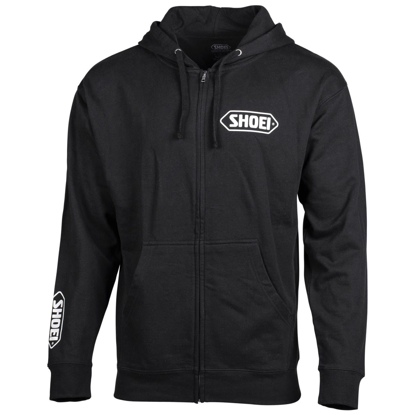 Shoei Logo Zip-Up Hoodie - Black/White - Large 0411-2405-06_1383145