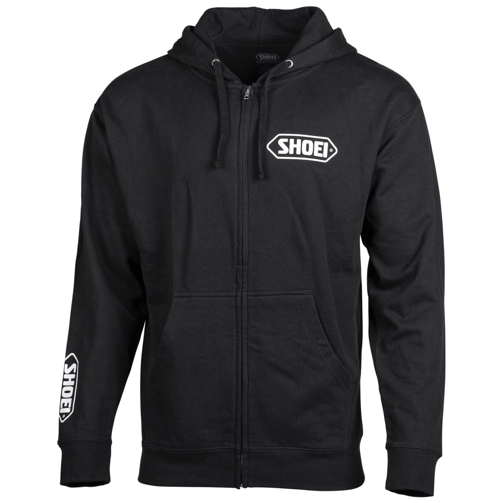 Shoei Logo Zip-Up Hoodie - Black/White - Large 0411-2405-06_1383145