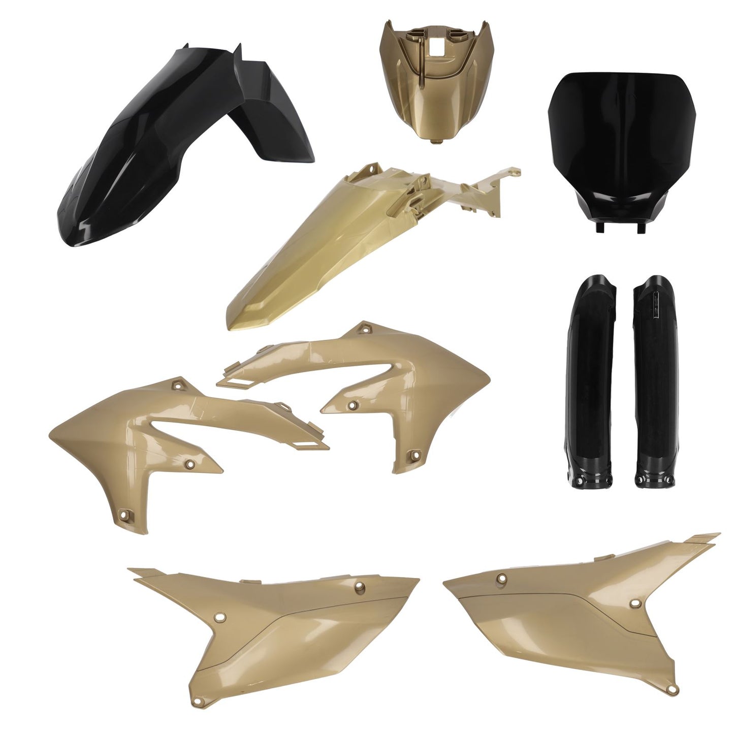 Acerbis Full Plastic Kit - Black/Gold for Yamaha 2979597838_1325977