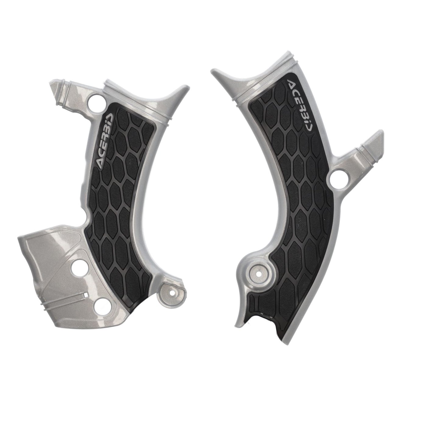 Acerbis X-Grip Frame Guards - Silver/Black - YZ 250F/450F 2981441015_1326149