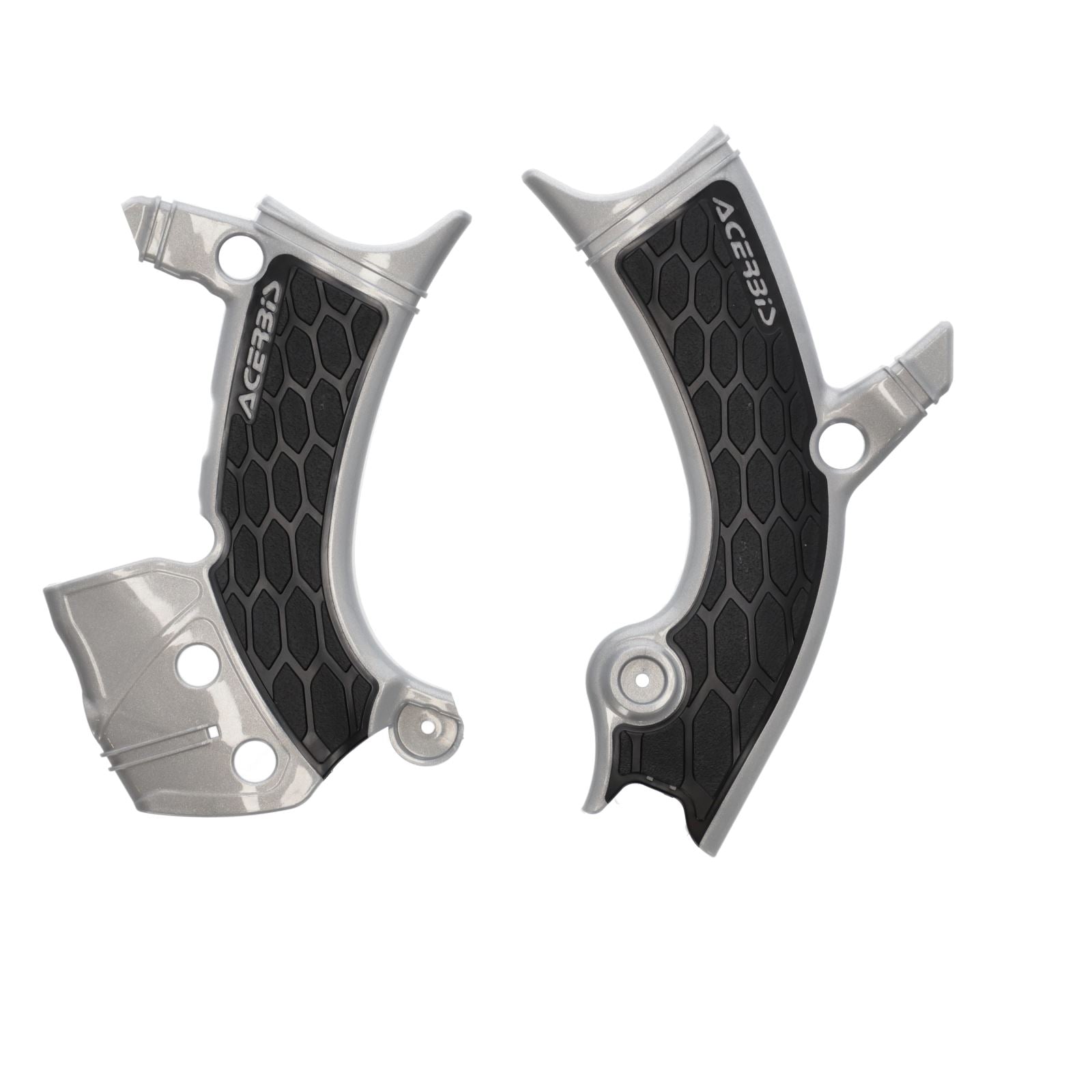 Acerbis X-Grip Frame Guards - Silver/Black - YZ 250F/450F 2981441015_1326149